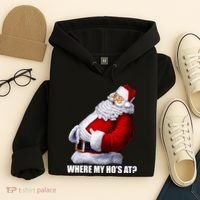 Where My Ho's At? Santa Quote Hoodie thumb 4