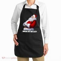 Where My Ho's At? Santa Quote Apron thumb 2