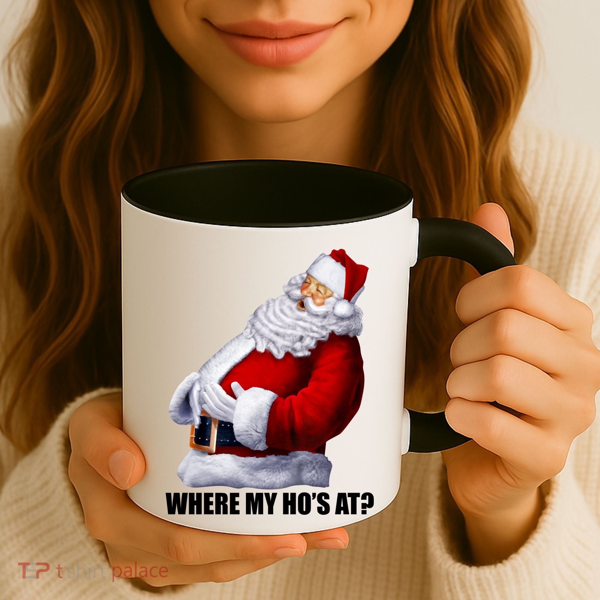 Where My Ho's At? Santa Quote Coffee Mug