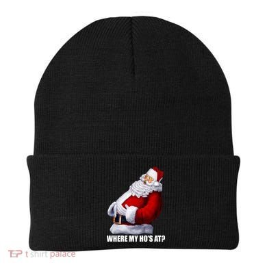 Where My Ho's At? Santa Quote Beanie