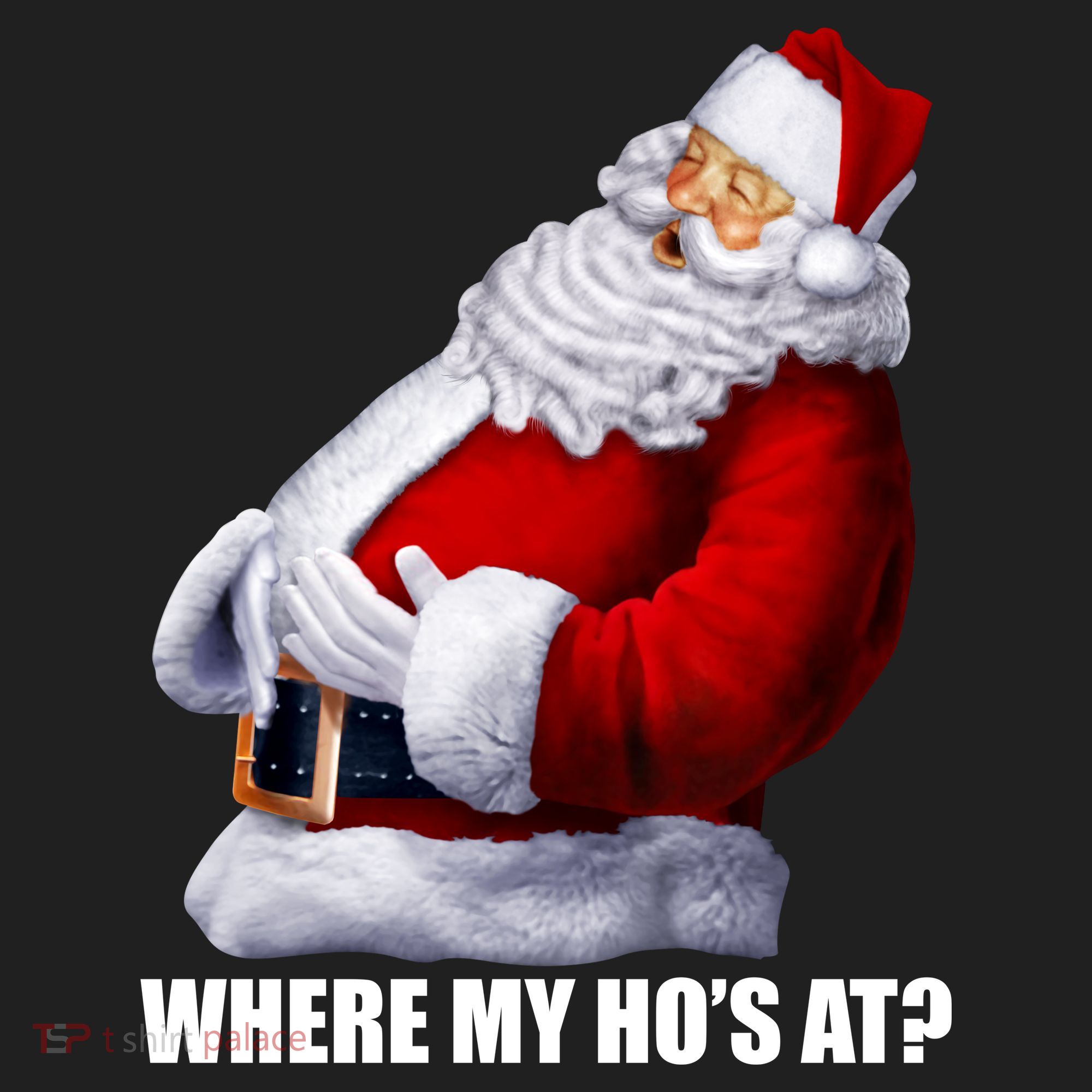 Where My Ho's At? Santa Quote Hat
