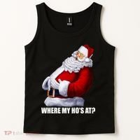Where My Ho's At? Santa Quote Tank Top thumb 2