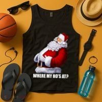 Where My Ho's At? Santa Quote Tank Top thumb 4
