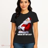 Where My Ho's At? Santa Quote Women's T-Shirt thumb 4
