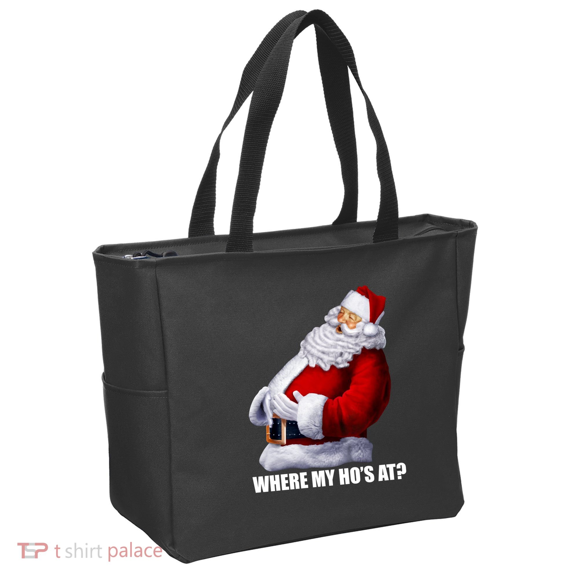 Where My Ho's At? Santa Quote Tote Bag