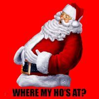 Where My Ho's At? Santa Quote Santa Hat thumb 1