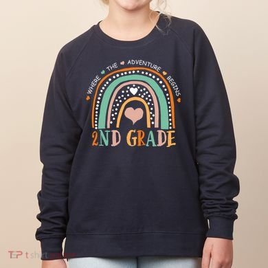 Where The Adventure Begins 2nd Grade Women's Sweatshirt