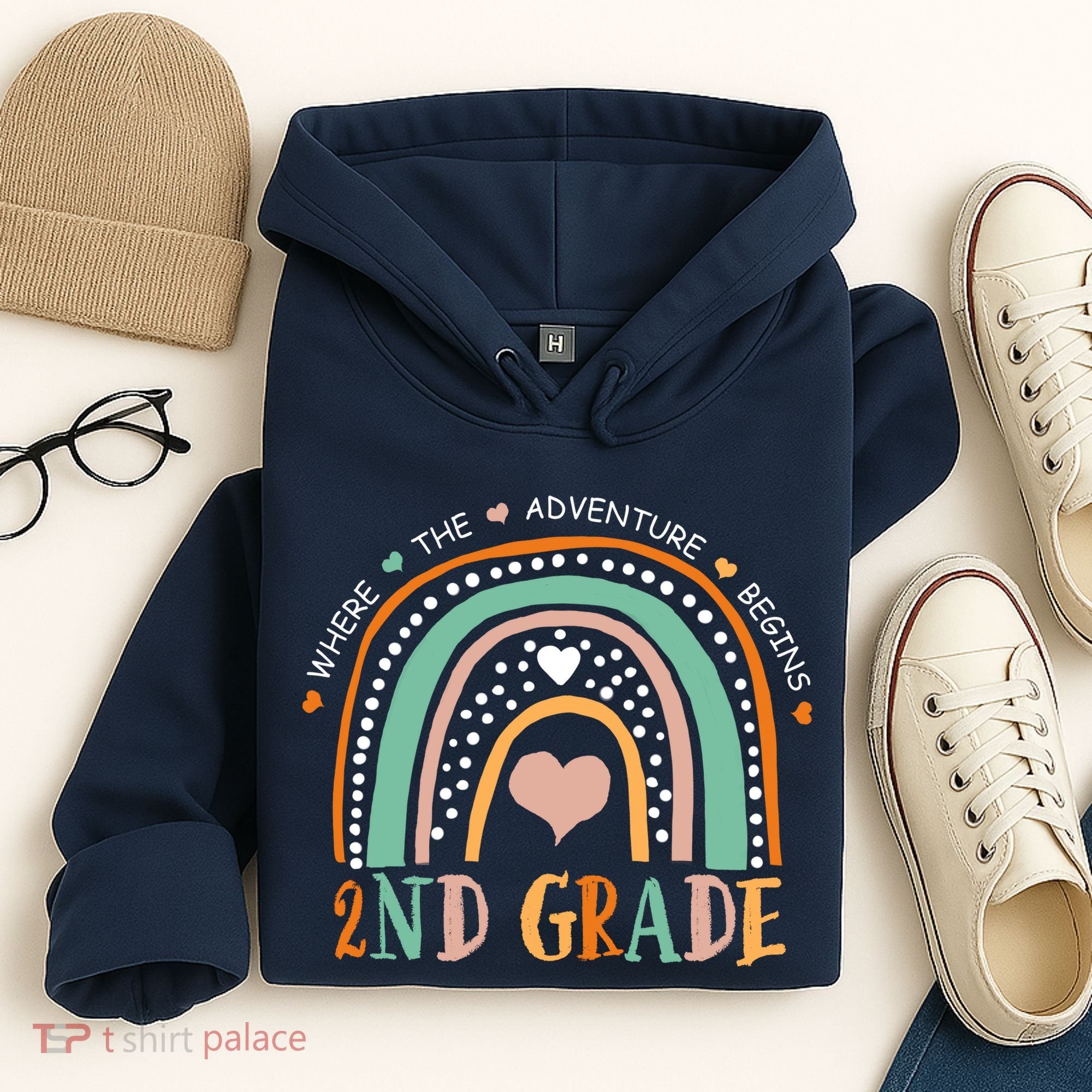 Where The Adventure Begins 2nd Grade Hoodie