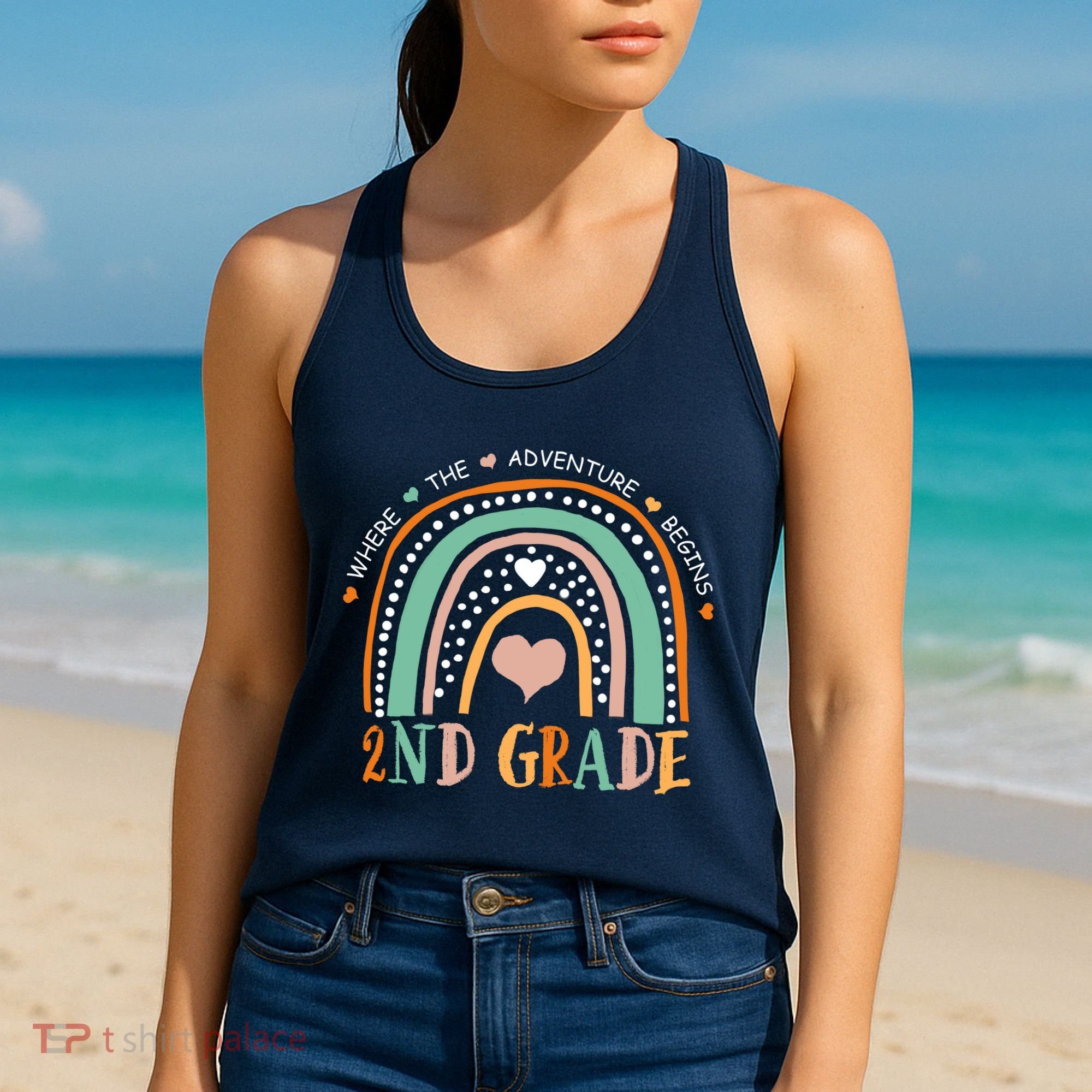 Where The Adventure Begins 2nd Grade Women's Tank Top
