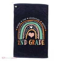 Where The Adventure Begins 2nd Grade Golf Towel thumb 0