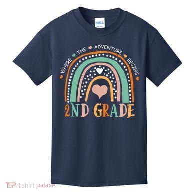 Where The Adventure Begins 2nd Grade Kids T-Shirt