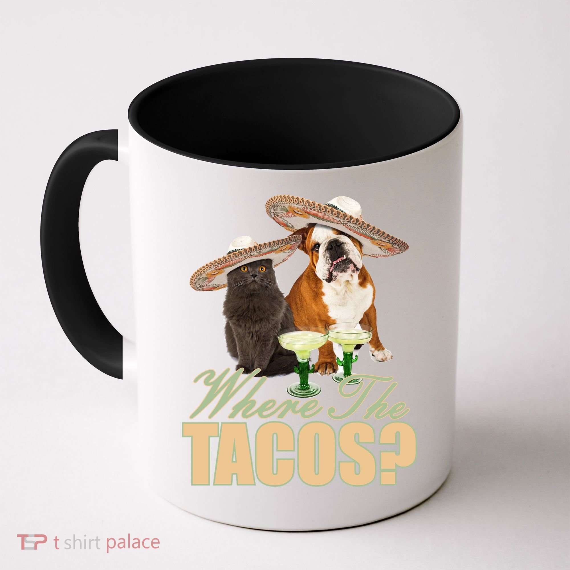 Where The Tacos? Cat Dog Coffee Mug
