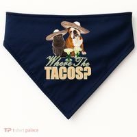 Where The Tacos? Cat Dog USA-Made Doggie Bandana thumb 0