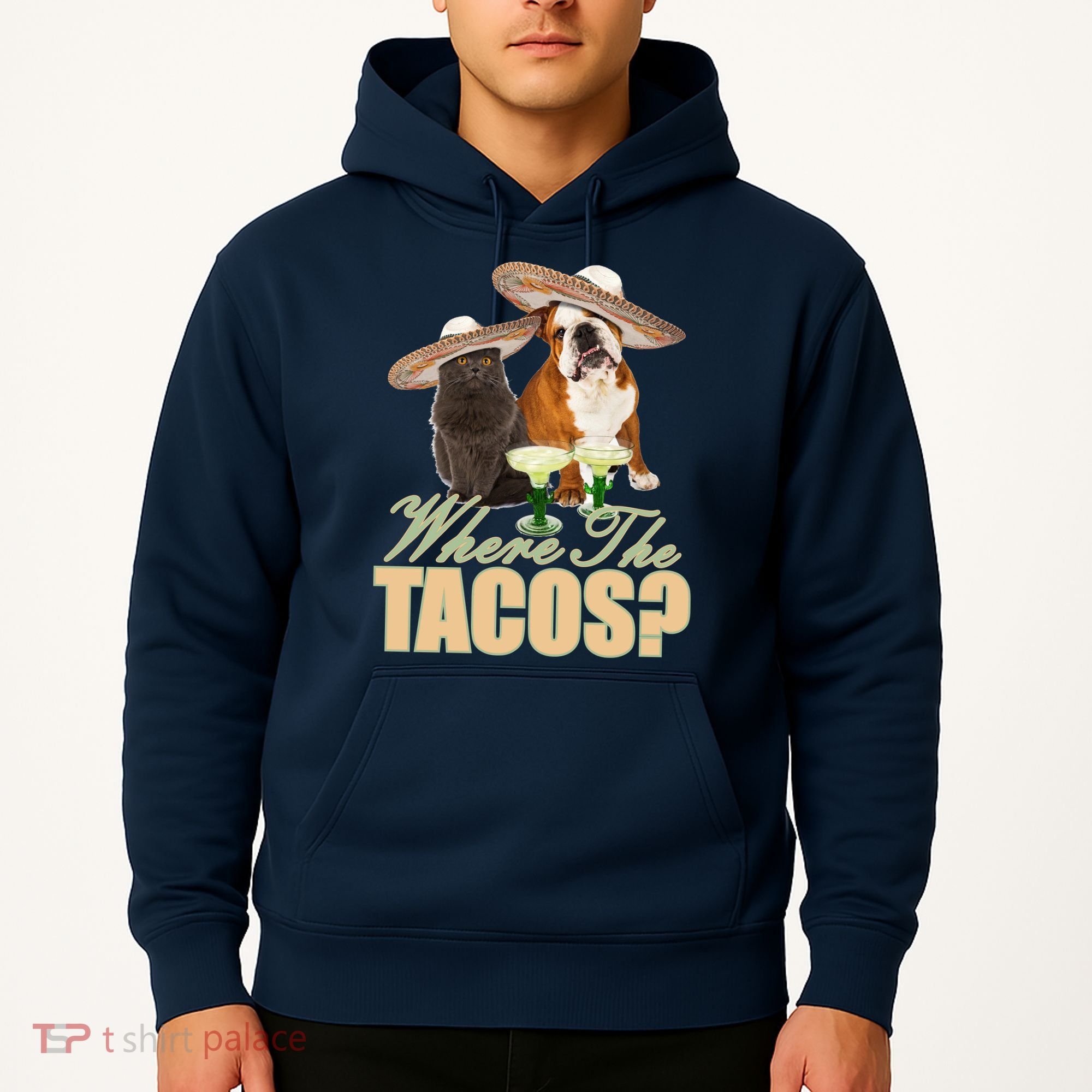 Where The Tacos? Cat Dog Hoodie
