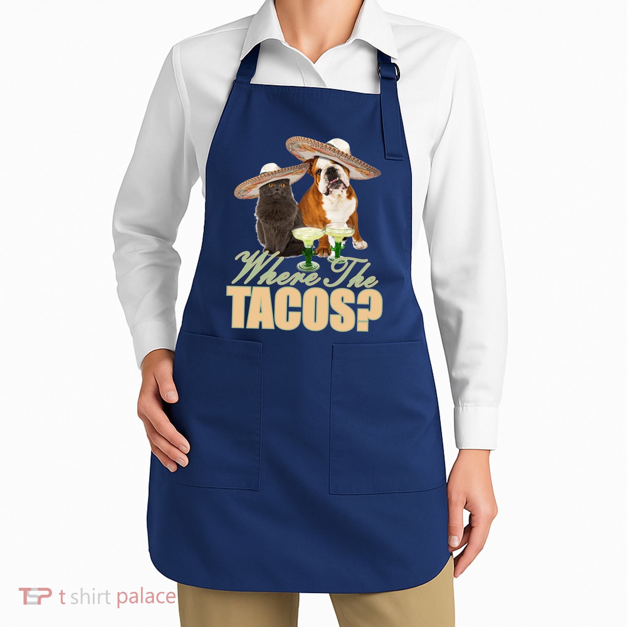 Where The Tacos? Cat Dog Apron