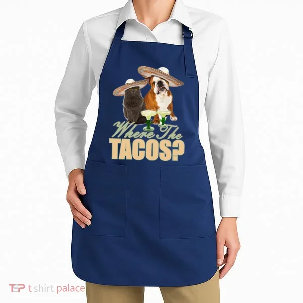 Where The Tacos? Cat Dog Apron