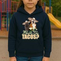Where The Tacos? Cat Dog Kids Hoodie thumb 3