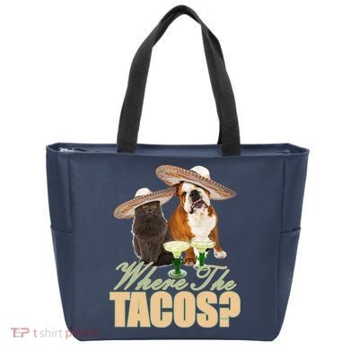 Where The Tacos? Cat Dog Tote Bag