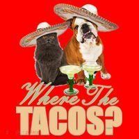 Where The Tacos? Cat Dog Santa Hat thumb 1