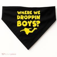 Where We Droppin Boys Funny Gamer USA-Made Doggie Bandana thumb 0