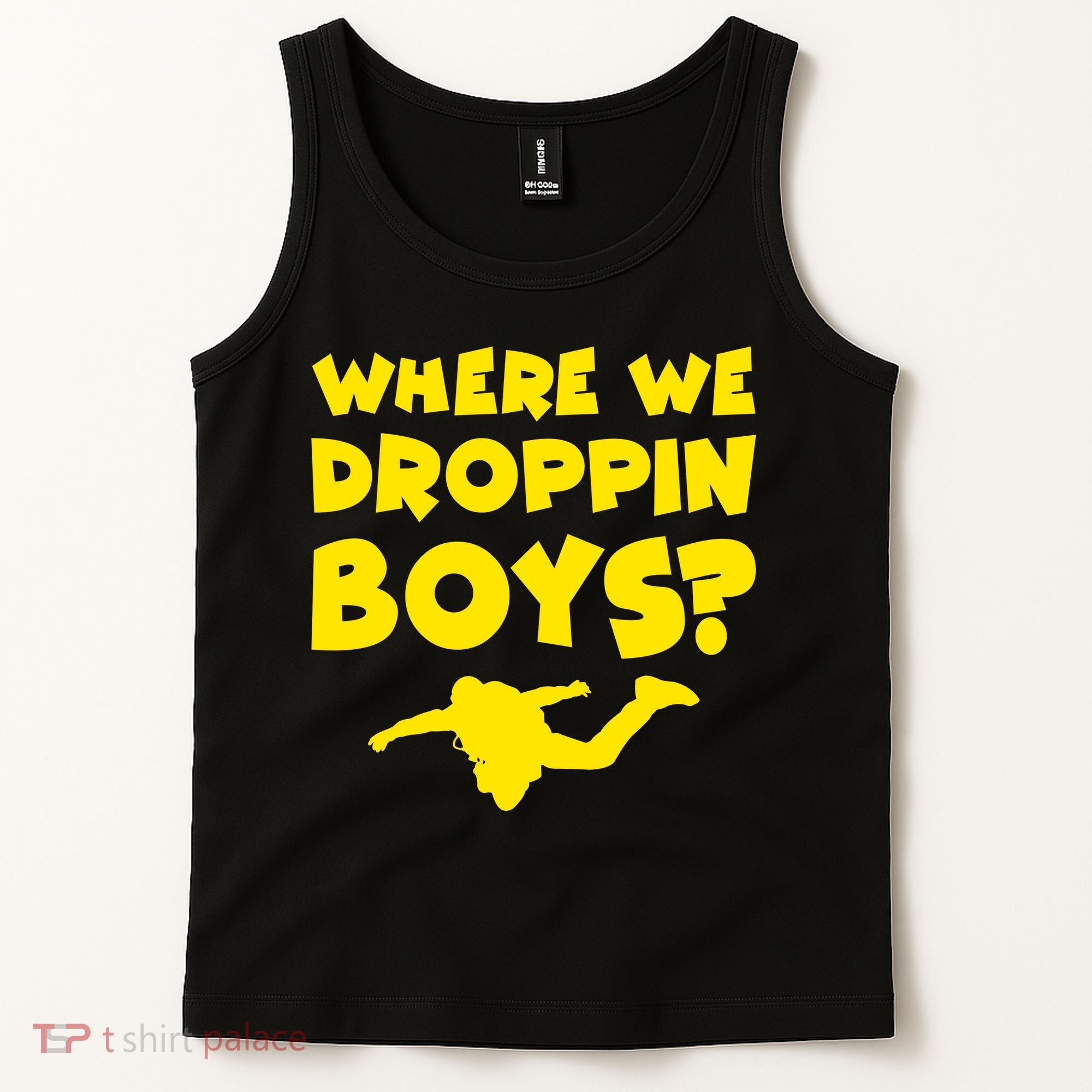 Where We Droppin Boys Funny Gamer Tank Top
