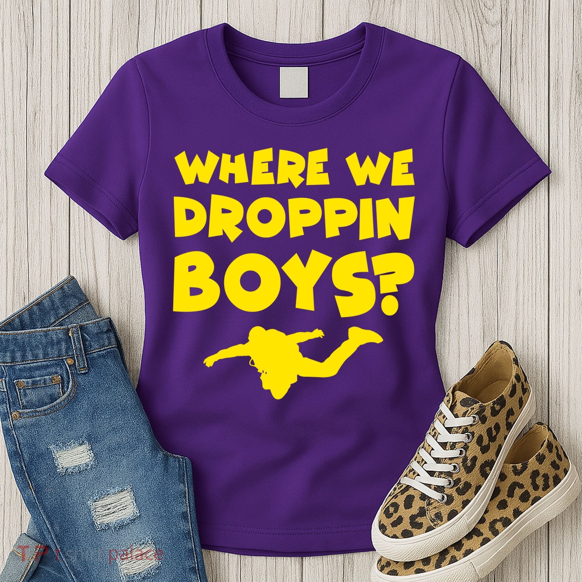 Where We Droppin Boys Funny Gamer Women's T-Shirt