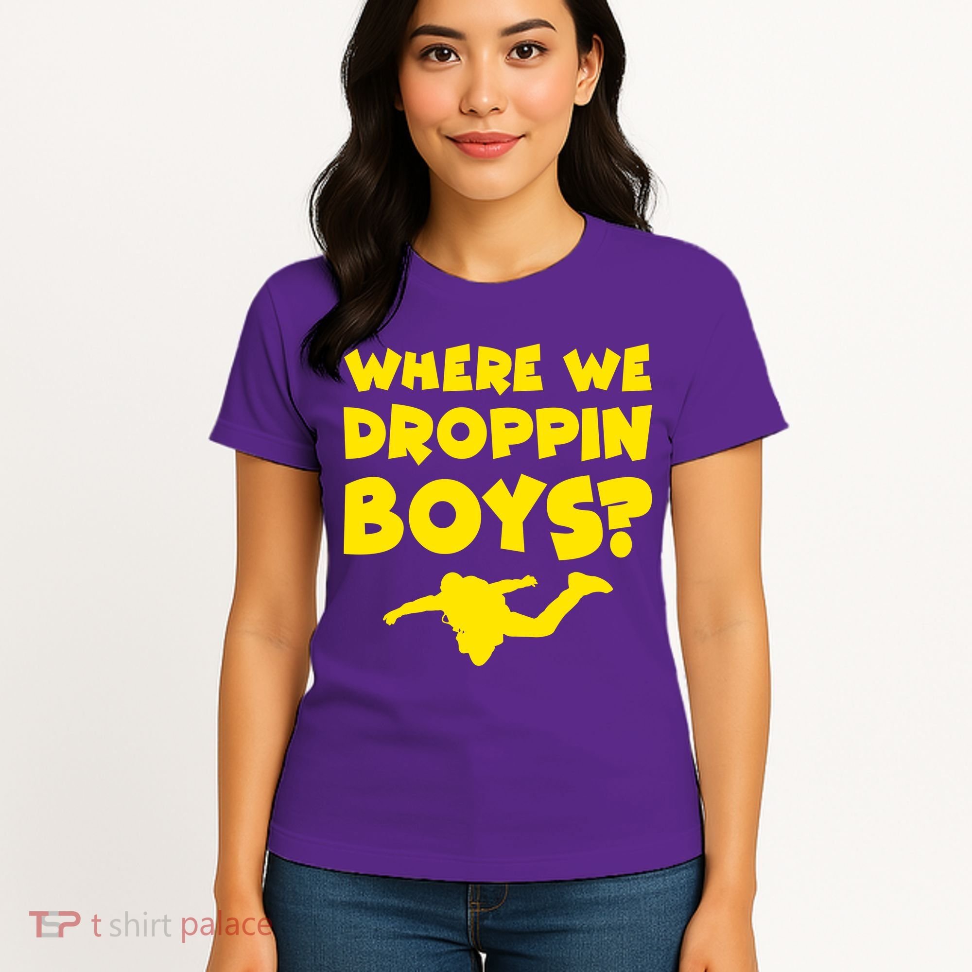 Where We Droppin Boys Funny Gamer Women's T-Shirt