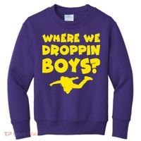 Where We Droppin Boys Funny Gamer Kids Sweatshirt thumb 0