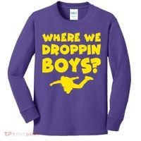 Where We Droppin Boys Funny Gamer Kids Long Sleeve Shirt thumb 0