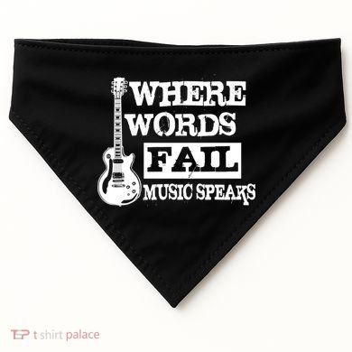 Where Words Fail Music Speaks USA-Made Doggie Bandana