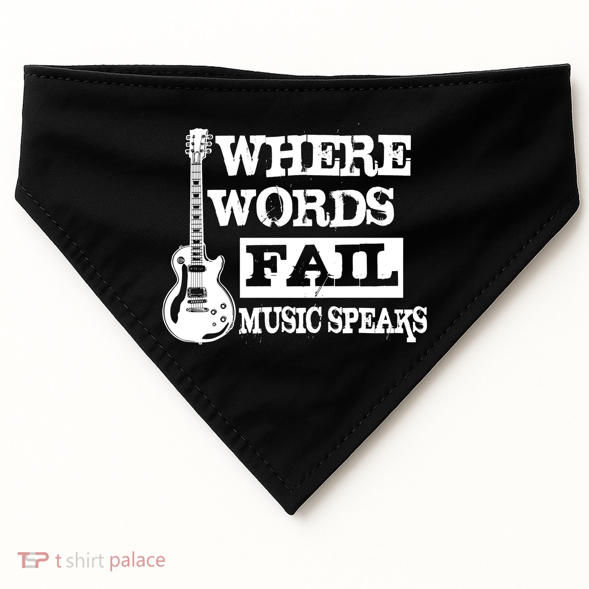 Where Words Fail Music Speaks USA-Made Doggie Bandana