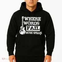 Where Words Fail Music Speaks Hoodie thumb 2