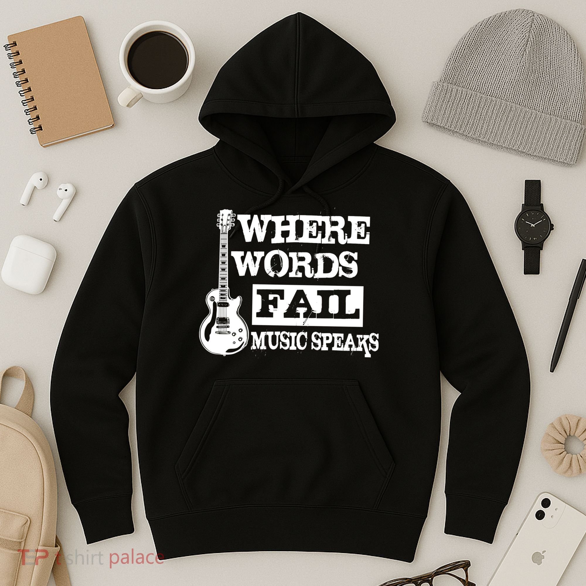 Where Words Fail Music Speaks Hoodie