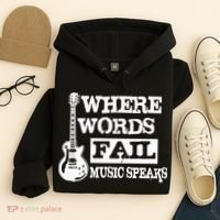Where Words Fail Music Speaks Hoodie thumb 4