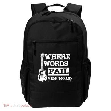 Where Words Fail Music Speaks Backpack