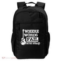 Where Words Fail Music Speaks Backpack thumb 0