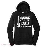 Where Words Fail Music Speaks Women's Hoodie thumb 0
