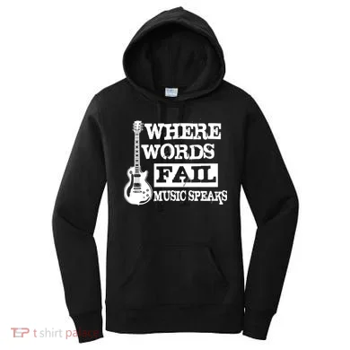Where Words Fail Music Speaks Women's Hoodie