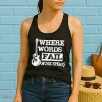 Where Words Fail Music Speaks Women's Tank Top thumb 2
