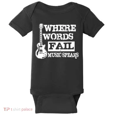 Where Words Fail Music Speaks Baby Bodysuit