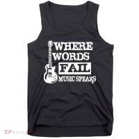 Where Words Fail Music Speaks Tank Top thumb 0