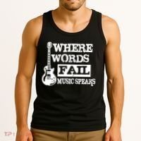 Where Words Fail Music Speaks Tank Top thumb 3