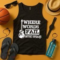 Where Words Fail Music Speaks Tank Top thumb 4