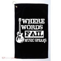 Where Words Fail Music Speaks Golf Towel thumb 0