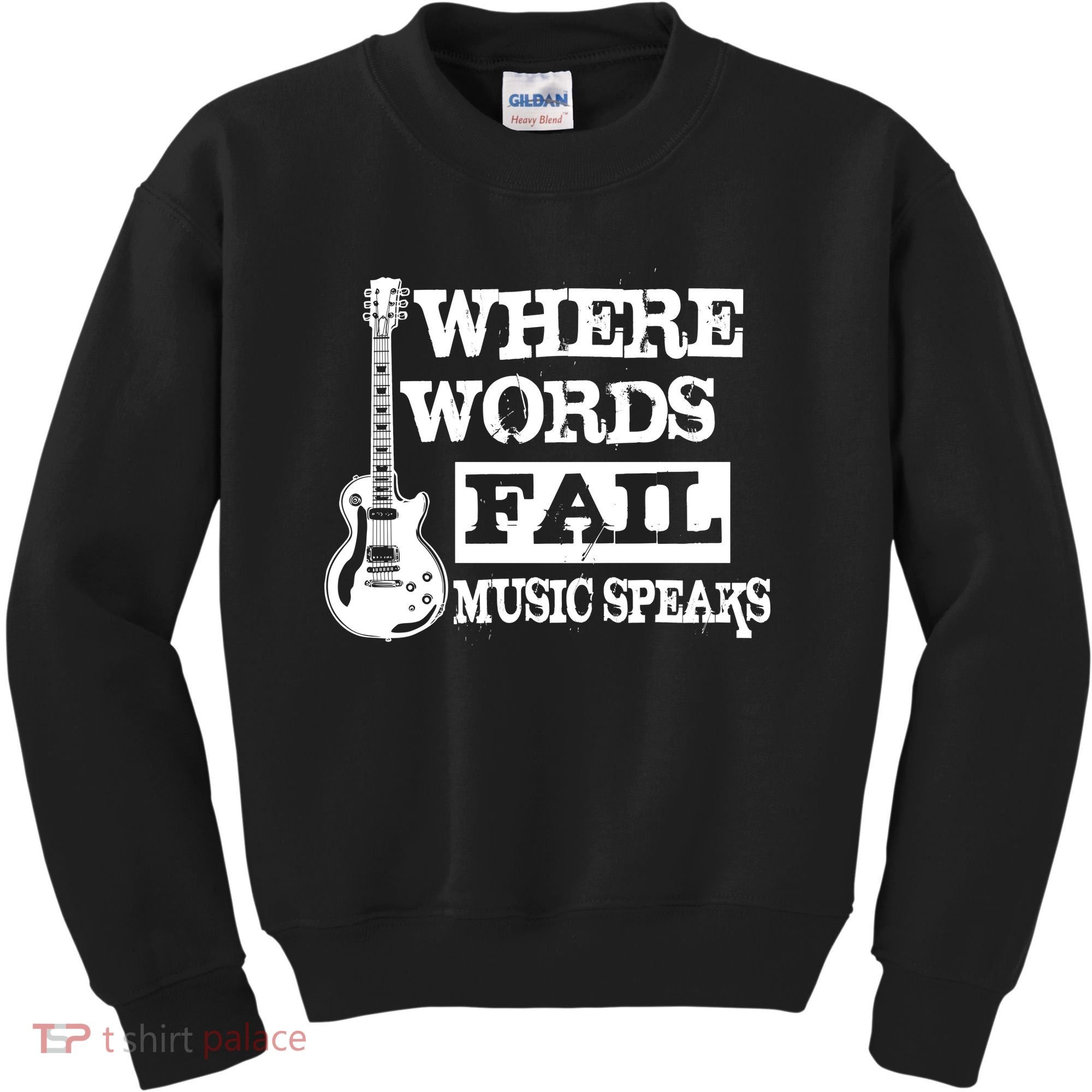 Where Words Fail Music Speaks Kids Sweatshirt