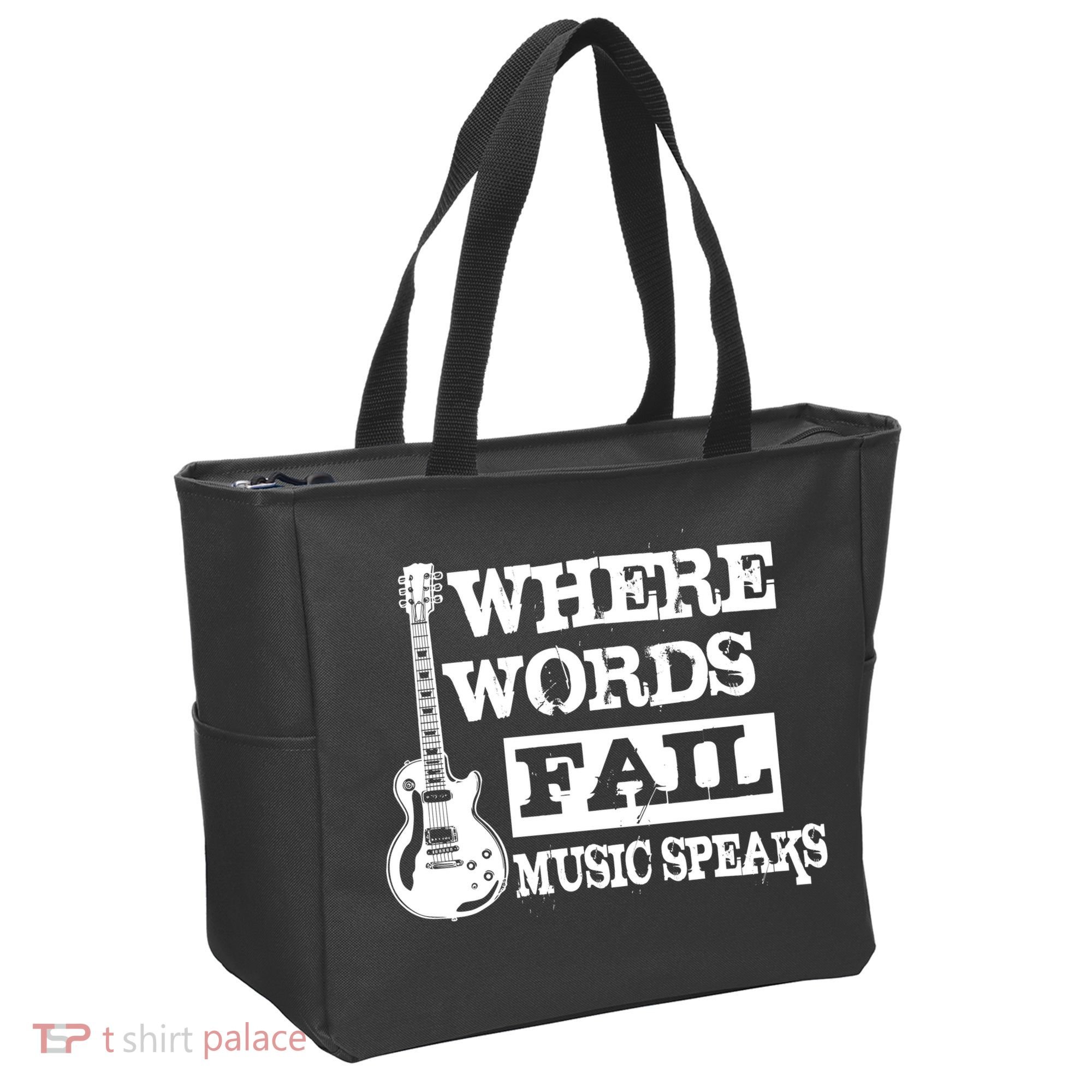 Where Words Fail Music Speaks Tote Bag