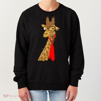 Where Would a Giraffe Wear a Tie? - Red Neck Tie Women's Sweatshirt