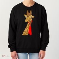 Where Would a Giraffe Wear a Tie? - Red Neck Tie Women's Sweatshirt thumb 0