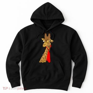 Where Would a Giraffe Wear a Tie? - Red Neck Tie Hoodie