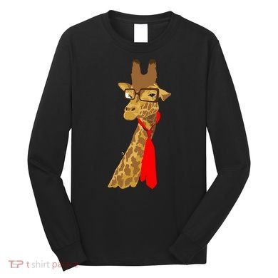 Where Would a Giraffe Wear a Tie? - Red Neck Tie Long Sleeve Shirt